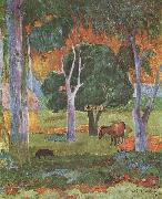 Paul Gauguin Landscape on La Dominique oil